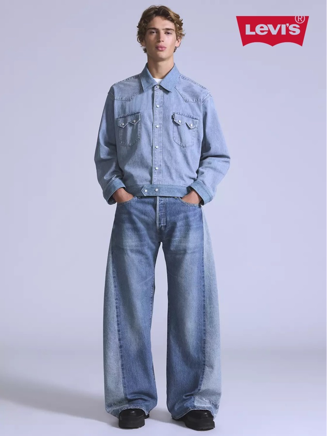 Levi's denim look.