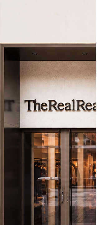 The RealReal storefront sign.